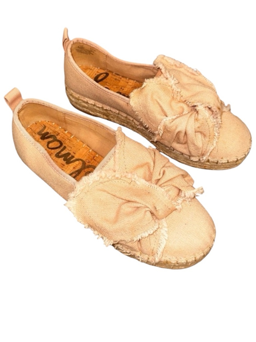 Sam Edelman Cabrera Platform Espadrille Slide On Pink Canvas Size 6.5